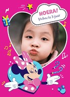 Minnie Mouse fotokaart verjaardag